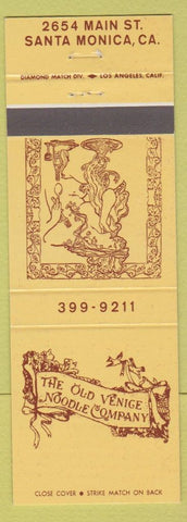 Matchbook Cover - Old Venice Noodle Company Santa Monica CA girlie