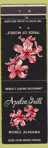 Matchbook Cover - Azalea Grill Mobile AL restaurant