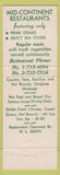 Matchbook Cover - Mid Continent Truck Stops West Memphis AR