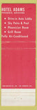 Matchbook Cover - Hotel Adams Phoenix AZ