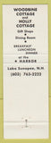 Matchbook Cover - Woodbine Cottage Lake Sunapee NH