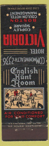 Matchbook Cover - Hotel Victoria Boston MA deco