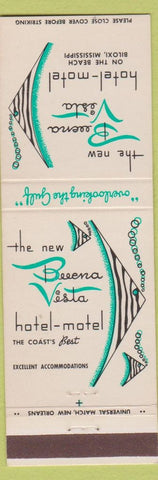 Matchbook Cover - Buena Vista Hotel Motel Biloxi MS