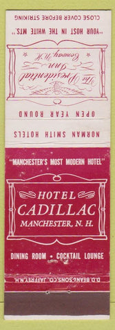 Matchbook Cover - Hotel Cadillac Manchester NH