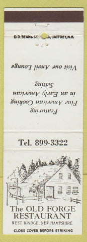 Matchbook Cover - Old Forge Restaurant West Rindge NH