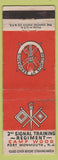 Matchbook Cover - 2nd Signal Training Regiment Camp Wood Fort Monmouth NJ