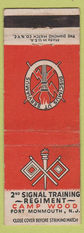 Matchbook Cover - 2nd Signal Training Regiment Camp Wood Fort Monmouth NJ