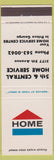 Matchbook Cover - 5th and Central Home Service Prince George BC