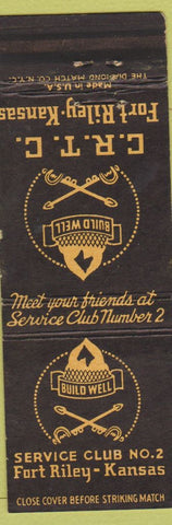 Matchbook Cover - Fort Riley KS Service Club military