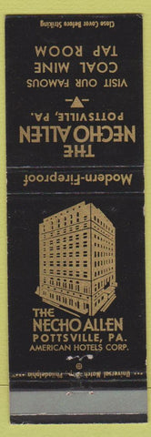 Matchbook Cover - Necho Allen Hotel Pottsville PA