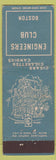 Matchbook Cover - Engineers Club Boston MA