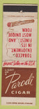 Matchbook Cover - Parodi Cigars tobacco