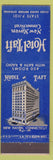 Matchbook Cover - Hotel Taft New Haven CT
