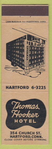 Matchbook Cover - Thomas Hooker Hotel Hartford CT