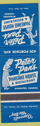 Matchbook Cover - Peter Pan's Pancake House Winnipeg MB