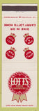 Matchbook Cover - Lotts Sandwiches Lexington KY