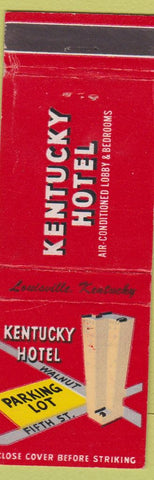 Matchbook Cover - Kentucky Hotel Louisville KY