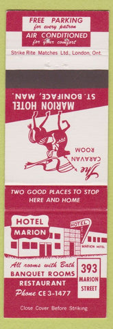 Matchbook Cover - Hotel Marion ST Boniface MB