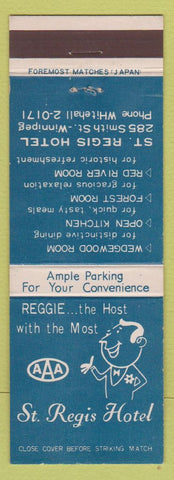 Matchbook Cover - St Regis Hotel Winnipeg MB
