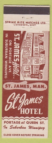 Matchbook Cover - St James Hotel St James MB