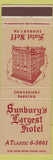Matchbook Cover - Hotel Neff Sunbury PA