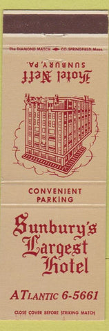 Matchbook Cover - Hotel Neff Sunbury PA