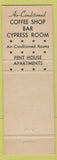 Matchbook Cover - Hotel Neff Sunbury PA