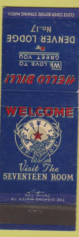Matchbook Cover - Elks Lodge Denver Colorado