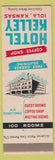 Matchbook Cover - Hotel Kelley Iola KS