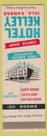 Matchbook Cover - Hotel Kelley Iola KS