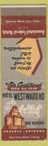 Matchbook Cover - Hotel Westward Ho Phoenix AZ