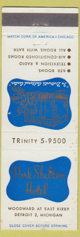 Matchbook Cover - Park Shelton Hotel Detroit MI