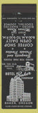 Matchbook Cover - Hotel Baker OR
