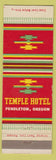 Matchbook Cover - Temple Hotel Pendleton OR