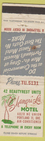 Matchbook Cover - Shangri LA Motel Portland OR WORN