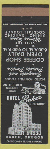 Matchbook Cover - Hotel Baker OR
