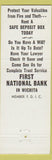 Matchbook Cover - First National Bank Wichita KS