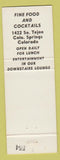 Matchbook Cover - The Beefeaters Colorado Springs Colorado