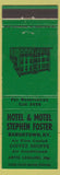 Matchbook Cover - Hotel Motel Stephen Foster Bardstown KY CREASE