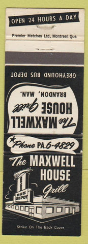 Matchbook Cover - Maxwell House Grill Brandon MB
