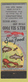 Matchbook Cover - Bill's Sea Food Philadelphia PA