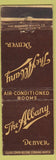 Matchbook Cover - Albany Hotel Denver Colorado WEAR
