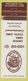 Matchbook Cover - John Brown's Restaurant Bloomfield CT
