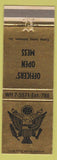 Matchbook Cover - Officers' Open Mess Camp Leroy Johnson LA