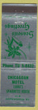 Matchbook Cover - Chicagoan Motel Luigi's Spaghetti House Hopkinsville KY