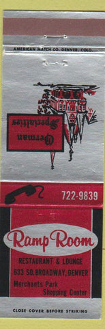 Matchbook Cover - Rump Room German Restaurant Denver Colorado