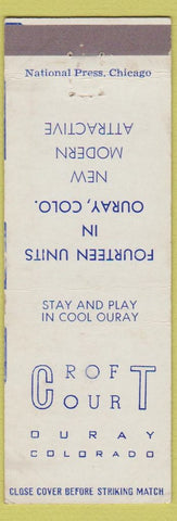 Matchbook Cover - Croft Court Motel Ouray Colorado