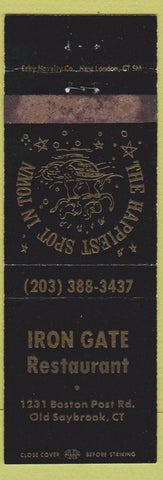 Matchbook Cover - Iron Gate Restaurant Old Saybrook CT