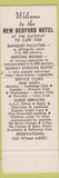 Matchbook Cover - New Bedford Hotel MA