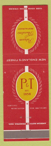 Matchbook Cover - Putnam and Thurston's Restuarant Worcester MA